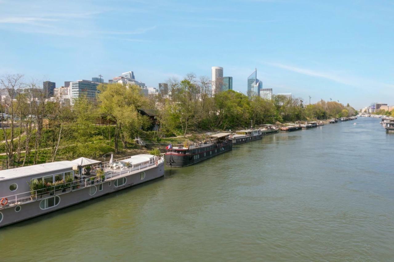 فيلا Grande Peniche 4 Ch - 10 Pers -Paris - Ile De Puteaux- Terrasses المظهر الخارجي الصورة